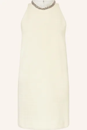 Sandro Tweed-Kleid mit Schmucksteinen