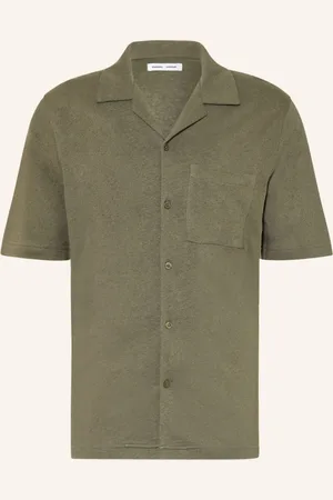 Samsøe Samsøe Strick-Resorthemd SAMARTIN Slim Fit mit Leinen