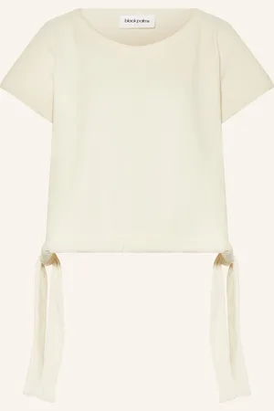 Black Palms Cropped-Shirt aus Frottee