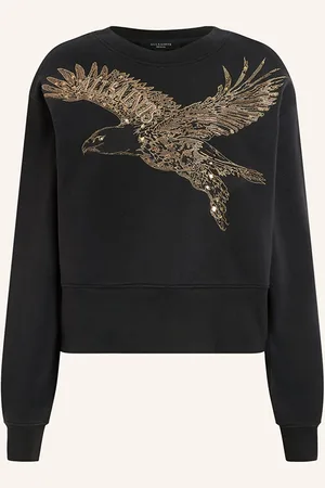AllSaints Sweatshirt FLITE SEPARO mit Schmuckperlen und Stickereien