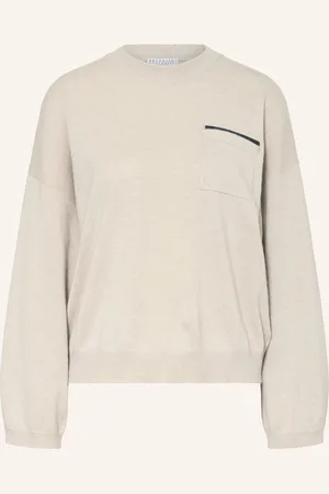 Brunello Cucinelli Cashmere-Pullover mit Schmucksteinen
