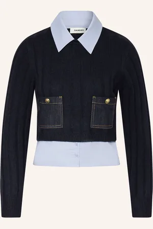 Sandro Pullover im Materialmix