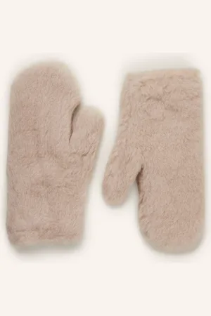 Max Mara Teddyfell-Fäustlinge OMBRATO mit Alpaka