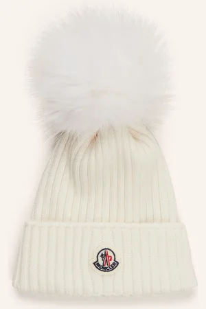 Moncler Mütze mit Kunstpelz-Bommel