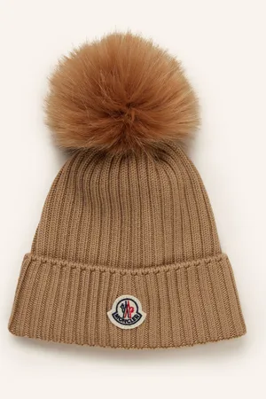 Moncler Mütze mit Kunstpelz-Bommel