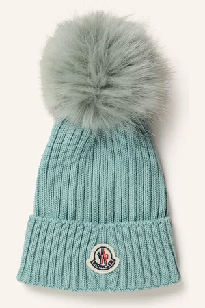 Moncler Mütze mit Kunstpelzbommel