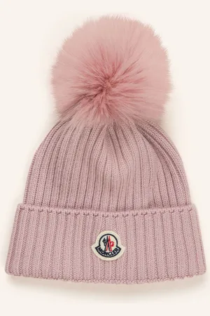 Moncler Mütze mit Kunstpelz-Bommel