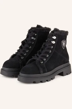 Blauer Schnürboots