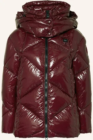 Blauer Steppjacke MALIA mit abnehmbarer Kapuze