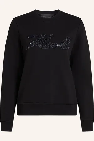 Karl Lagerfeld SWEATSHIRT MIT KARL-SIGNATUR AUS BOUCLÉ