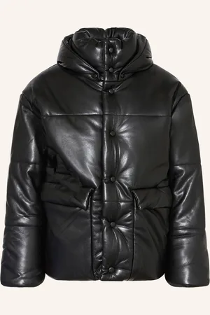 Nanushka Steppjacke HIDE in Lederoptik mit abnehmbarer Kapuze