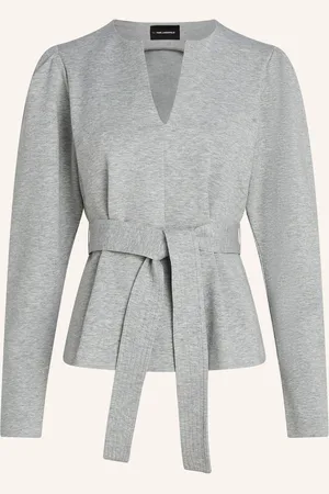 Karl Lagerfeld SWEATSHIRT AUS DOPPEL-JERSEY MIT V-AUSSCHNITT
