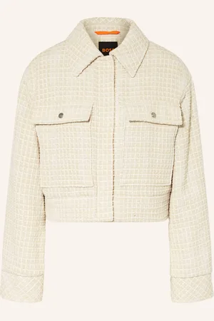 HUGO BOSS Kastenjacke JATWEDI aus Bouclé