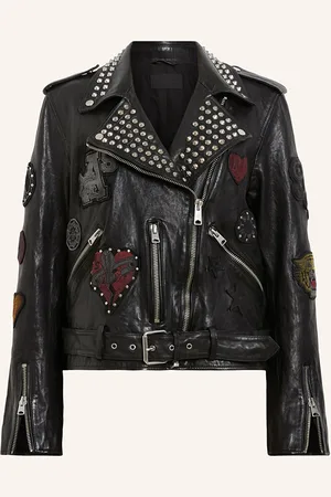 AllSaints Lederjacke BIKER mit Nieten