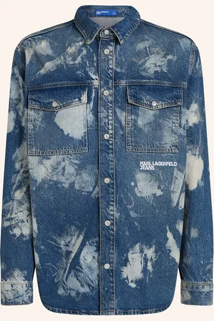 Karl Lagerfeld BLEACHED DENIM OVERSHIRT
