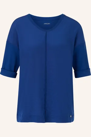 Marc Cain Blusenshirt im Materialmix mit 3/4-Arm