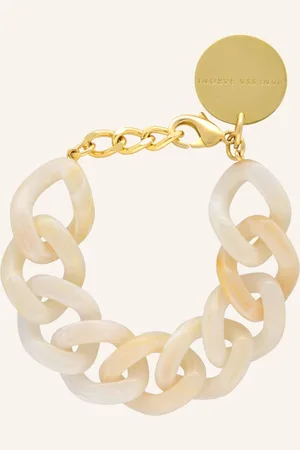 Vanessa Baroni Armband FLAT CHAIN BRACELET PEARL MARBLE by GLAMBOU