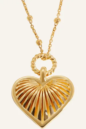Missoma Halskette RIDGE HEART NECKLACE by GLAMBOU