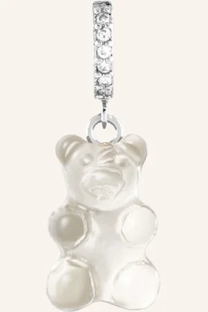 Crystal Haze Single-Ohrring ICED NOSTALGIA BEAR HOOP by GLAMBOU
