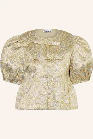 Ganni Blusenshirt mit Glitzergarn