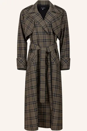 Helene Galwas Karierter Maxi Trenchcoat JARLA