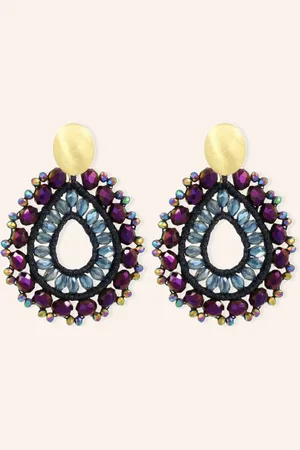 LOTT. gioielli Ohrhänger VOS OPEN DROP S DISCO PURPLE by GLAMBOU