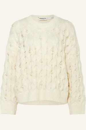 Essentiel Antwerp Pullover HALPES mit Schmuckperlen
