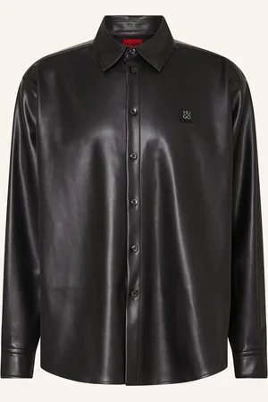 HUGO BOSS Overshirt ELLISOE in Lederoptik