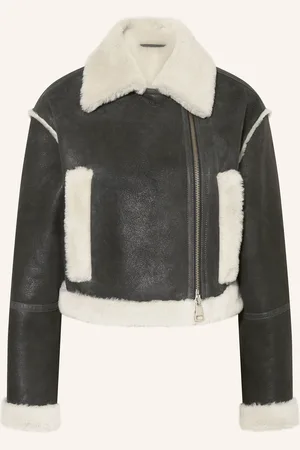 Mrs & HUGS Cropped-Lederjacke
