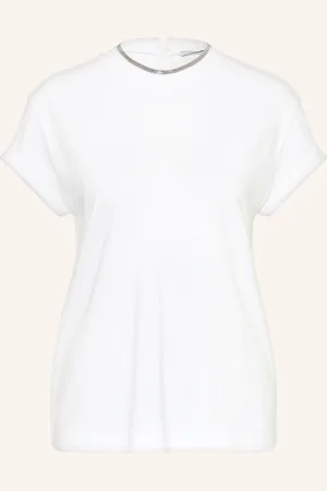Brunello Cucinelli T-Shirt mit Zierperlen
