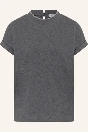 Brunello Cucinelli T-Shirt mit Zierperlen