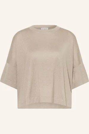Brunello Cucinelli Strickshirt mit Cashmere und Glitzergarn