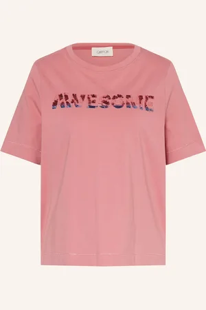 Cartoon T-Shirt mit Pailletten