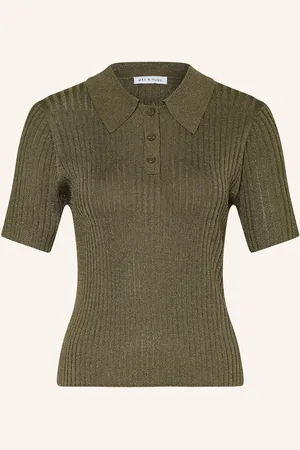 Mrs & HUGS Strick-Poloshirt mit Glitzergarn