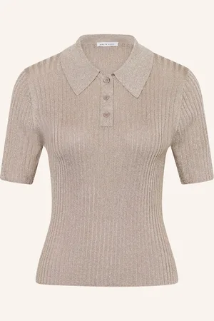 Mrs & HUGS Strick-Poloshirt mit Glitzergarn