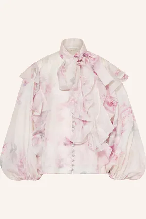 ZIMMERMANN Bluse CRUSH mit abnehmbarer Schluppe und Rüschen