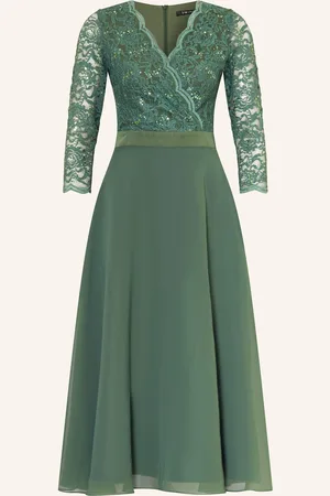 Swing Cocktailkleid mit 3/4-Arm und Spitze