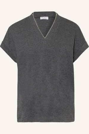 Brunello Cucinelli T-Shirt mit Schmucksteinbesatz