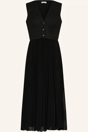 Sandro Plisseekleid mit Leinen