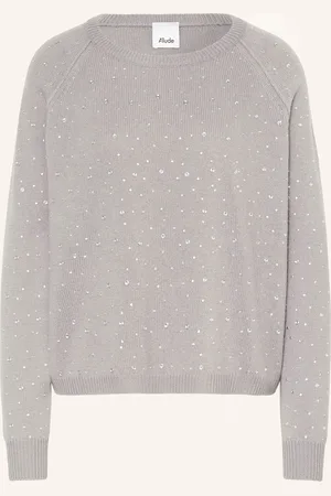 Allude Pullover mit Cashmere und Schmucksteinen