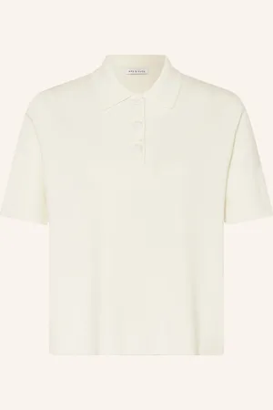 Mrs & HUGS Strick-Poloshirt mit Leinen