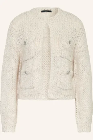 Oui Strickjacke mit Schmucksteinen