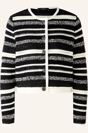 Oui Strickjacke mit Pailletten