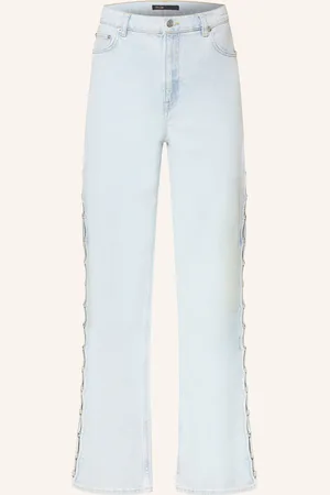 Maje Jeans mit Cut-outs und Schmucksteinen