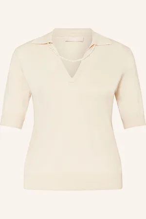 Liu Jo Strick-Poloshirt mit Schmuckperlen