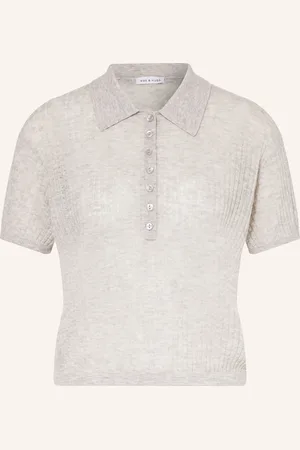 Mrs & HUGS Strick-Poloshirt mit Cashmere