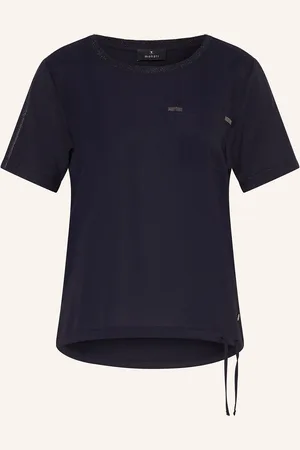 monari T-Shirt im Materialmix mit Schmucksteinen