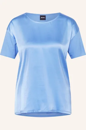 HUGO BOSS Blusenshirt ESANDY im Materialmix mit Seide