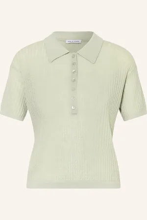 Mrs & HUGS Strick-Poloshirt mit Cashmere