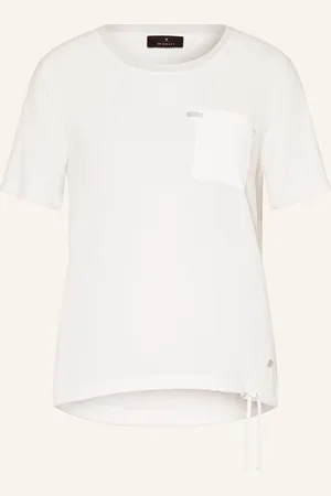 monari T-Shirt im Materialmix mit Schmucksteinen